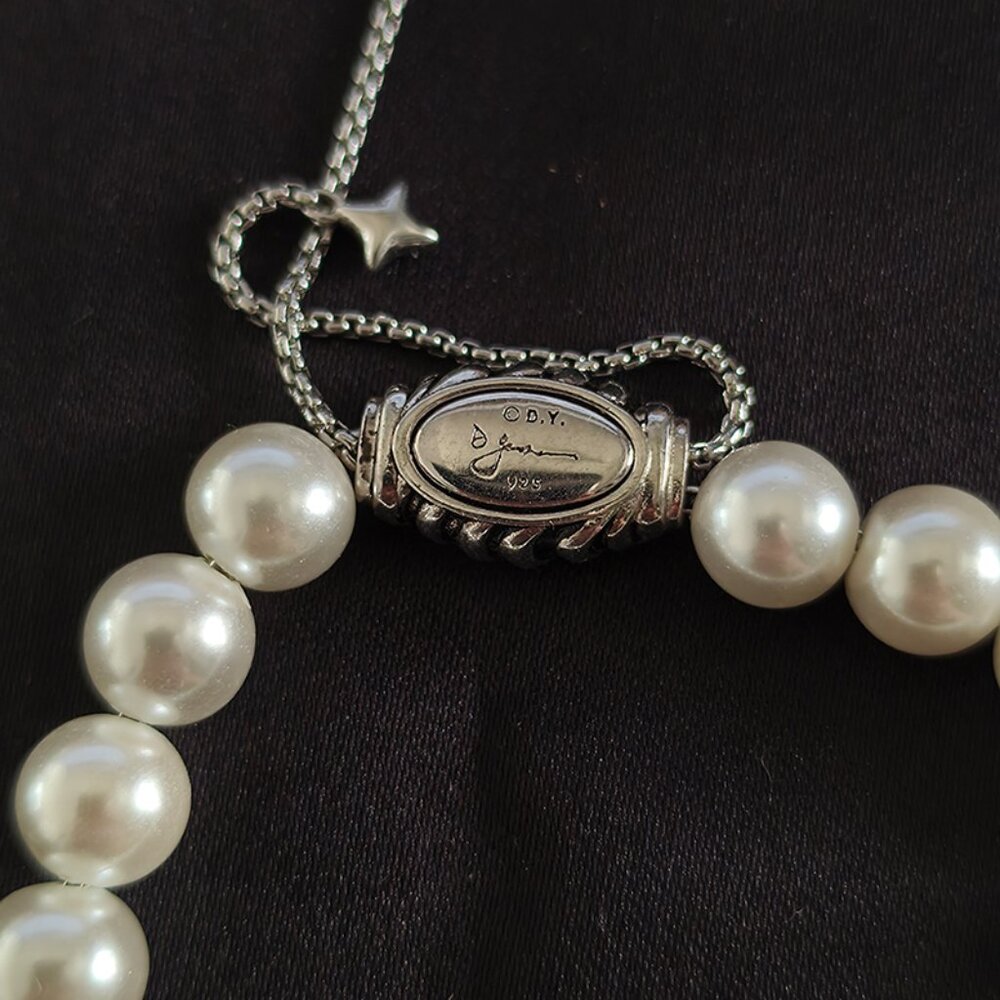 David Yurman Sterling Silver Pearl Bracelet - Picture 4 of 6
